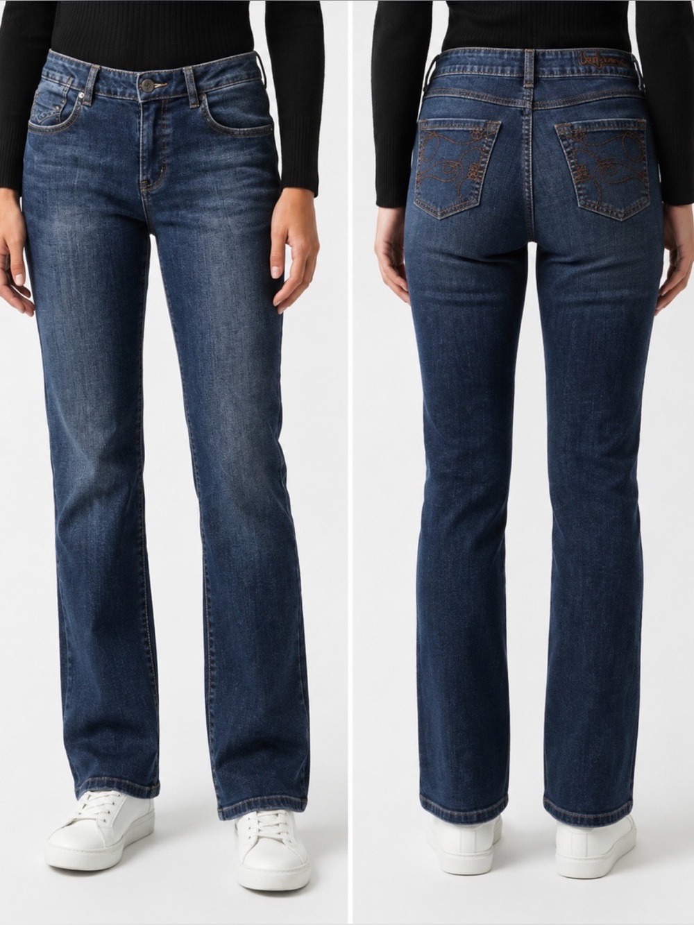JAG Jeans Women's Straight-Leg Jeans in Deep Indigo